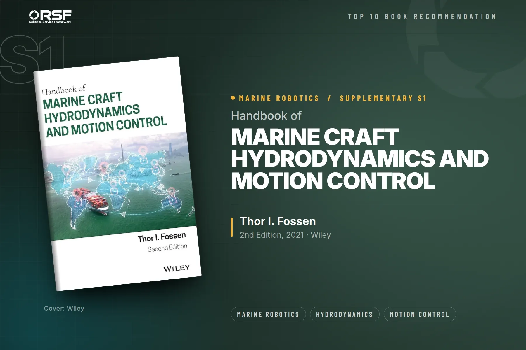 Handbook of Marine Craft Hydrodynamics and Motion Control Thor I. Fossen — RSF Specialist Shelf · Book S1 of 6